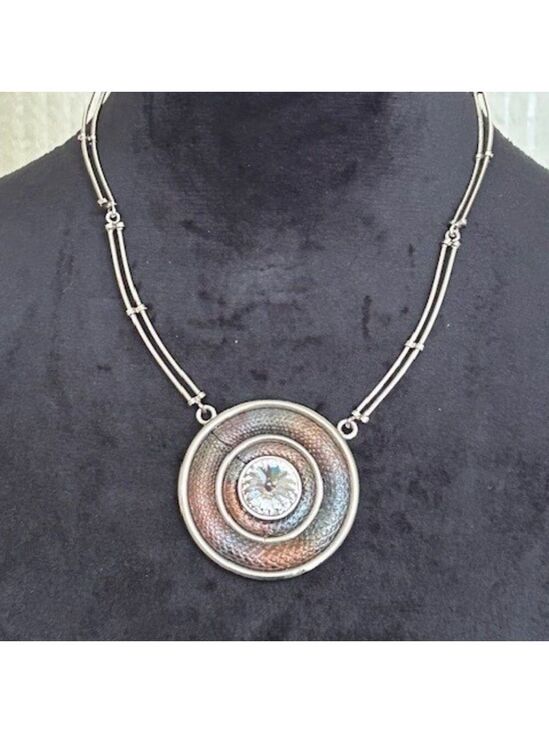 Wilma Spagli Jewelry - Wilma Spagli silver and animal print necklace